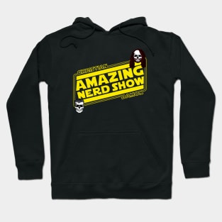 Yellow Amazing Nerd Show Skull Logo Hoodie